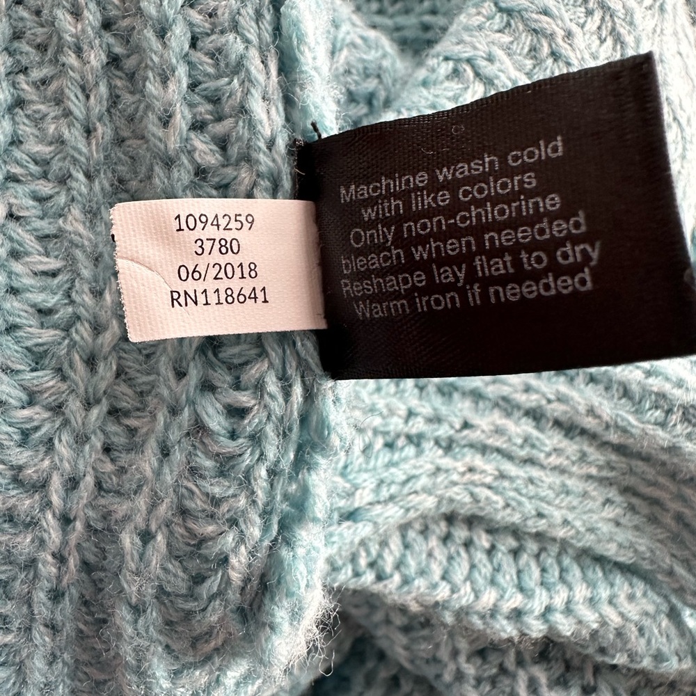 Lane Bryant Cowl Neck Sweater Loose Cuffed Sleeves Blue Size 18/20 - Picture 11 of 12